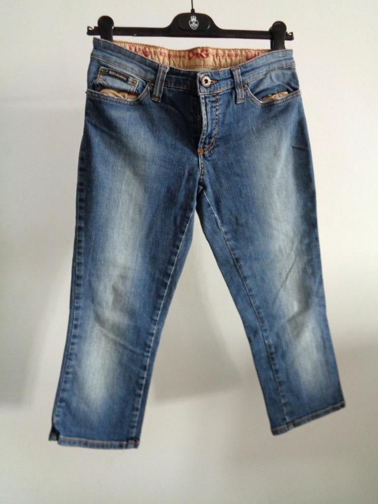 Jutka & Riska, Dolce & Gabbana broek, Bijenkorf, maat 28/42, Dolce & Gabbana, Blauw, Ophalen of Verzenden, Zo goed als nieuw