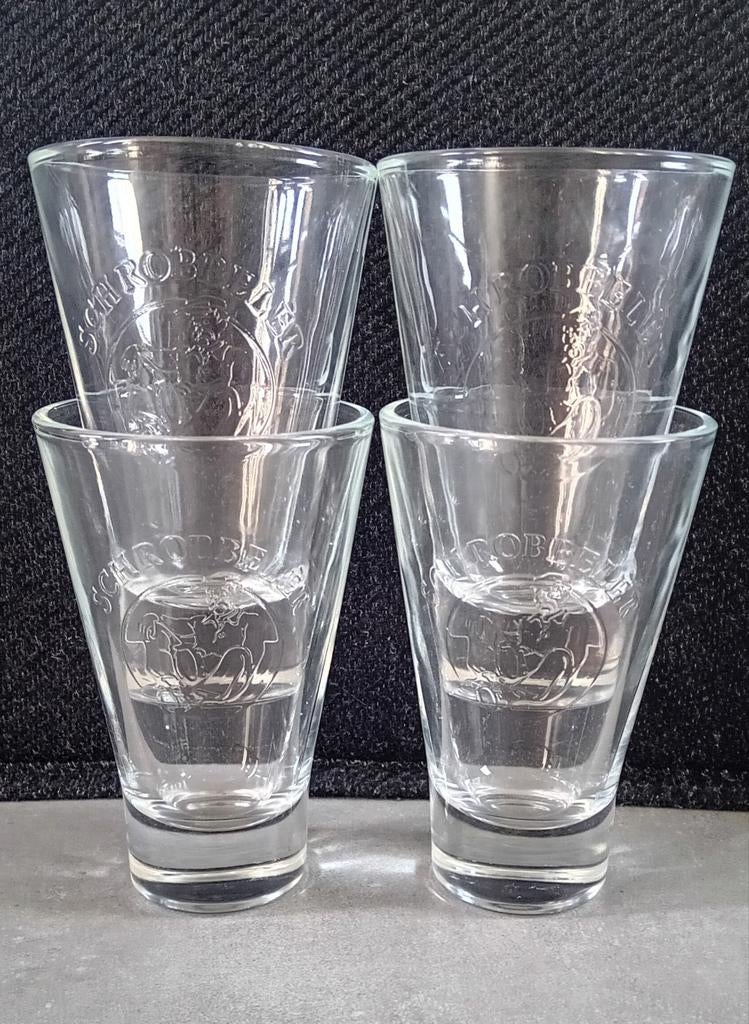 4 Schrobbeler glazen 150 ml, Ophalen of Verzenden, Nieuw, Overige typen
