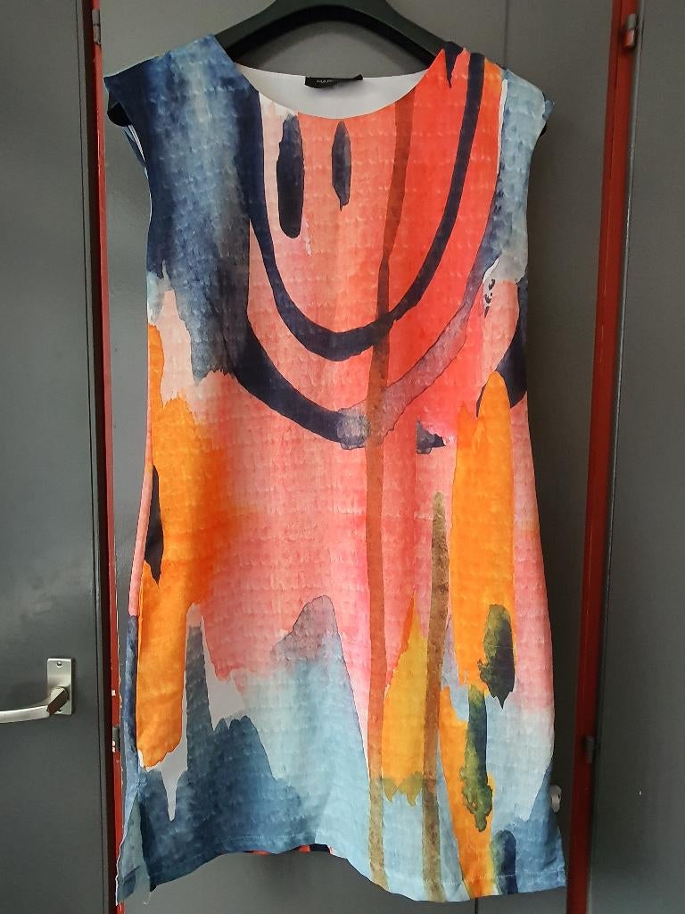 March Casual jurk 38 abstract print, Kleding | Dames, Ophalen of Verzenden, Zo goed als nieuw, Maat 38/40 (M), Boven de knie