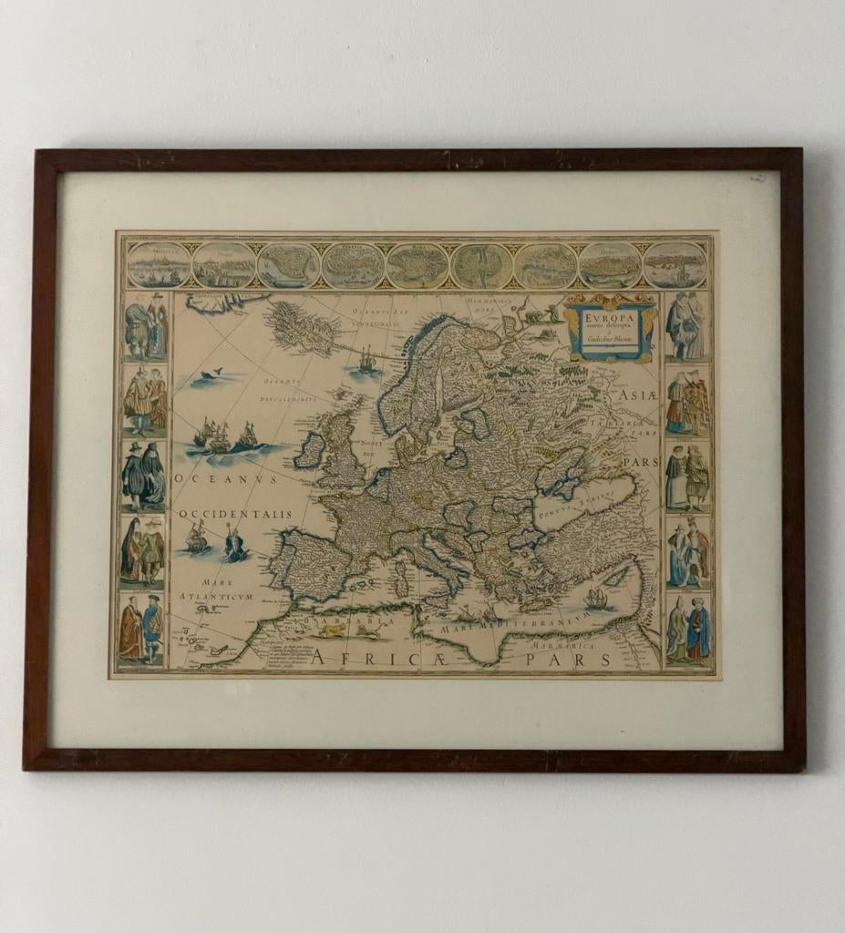 Oude antieke kaart van europa 54,5x67cm, Ophalen, Europa Overig, 1800 tot 2000, Landkaart