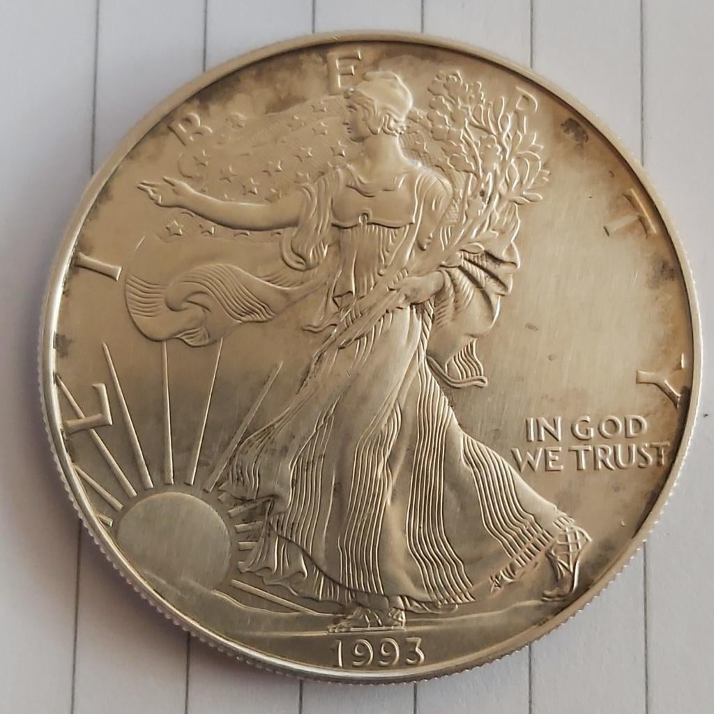 American Silver Eagle munt, Ophalen of Verzenden, Noord-Amerika, Losse munt, Zilver