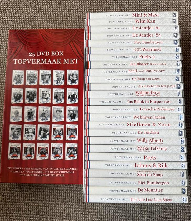25 DVD Box Topvermaak Met - Nederlandse TV Geschiedenis, Cd's en Dvd's, Dvd's | Tv en Series, Zo goed als nieuw, Overige genres