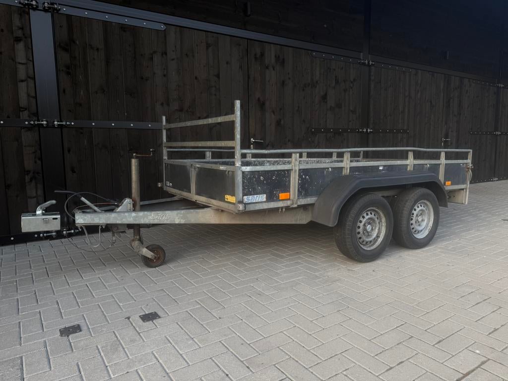 Aanhanger Saris C2C 2000 kg geremde tandem, auto aanhanger, Ophalen, Gebruikt