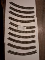 Set van 10 fleischmann bocht 9125, Gebruikt, Gelijkstroom, Fleischmann, Rails