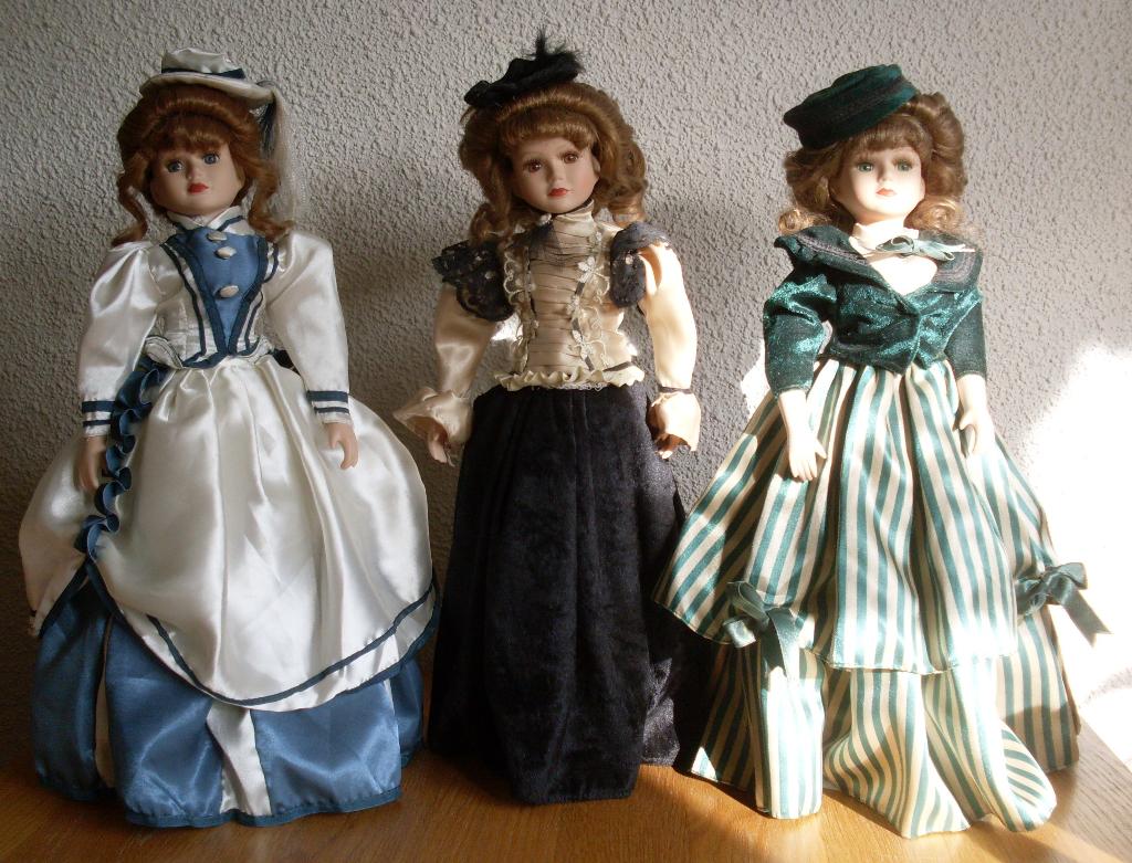 Drie mooie vintage poppen, Verzamelen, Poppen, Ophalen of Verzenden, Gebruikt, Pop