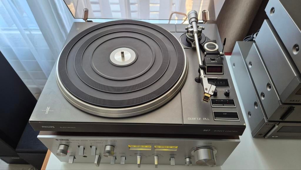 Philips AF 967 platenspeler met GP422 element, Ophalen, Philips, Gebruikt, Pitch-regelaar