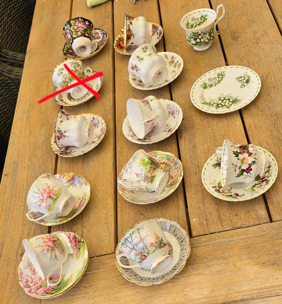 Royal Albert kop en schotels 11 stuks, Ophalen of Verzenden