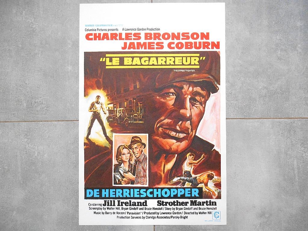 Hard Times - The Streetfighter - Belgische poster - Bronson, Verzamelen, Posters, Verzenden, A1 t/m A3, Film en Tv, Rechthoekig Staand