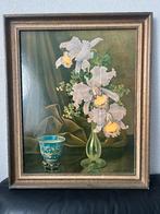 Schilderij Joan van Gent - Irissen in vaas, Ophalen