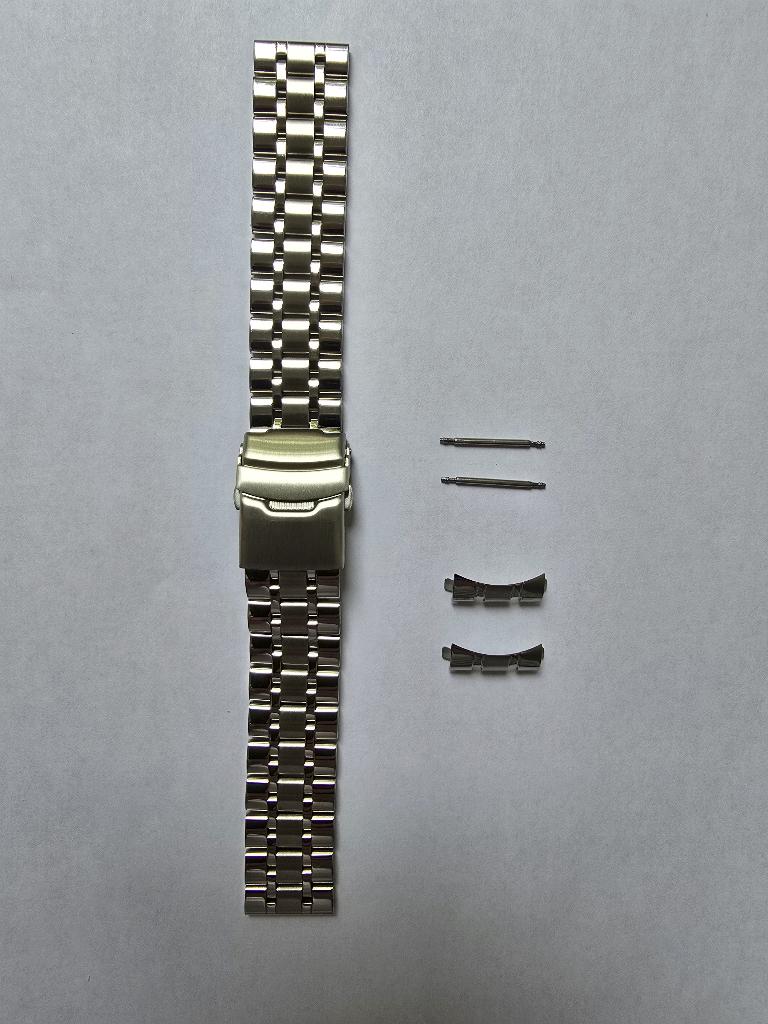 20mm stalen horlogeband met schakels, Overige merken, Staal, Staal, Polshorloge