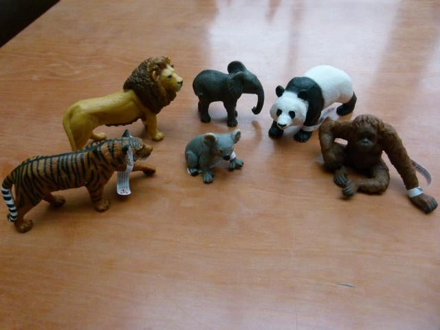 Schleich Mc Donalds leeuw tijger panda aap olifant koala, Ophalen of Verzenden, Zo goed als nieuw, Wild dier, Beeldje of Figuurtje