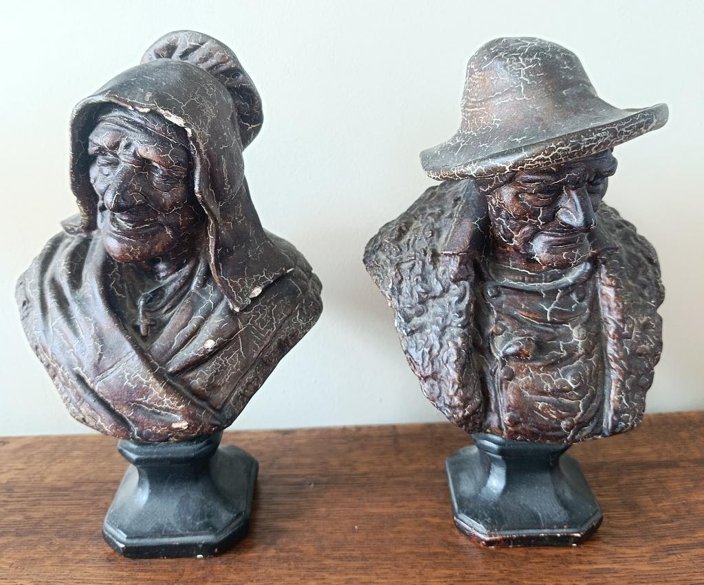 Beelden Man en Vrouw, Verzamelen, Beelden en Beeldjes, Gebruikt, Mens, Ophalen of Verzenden