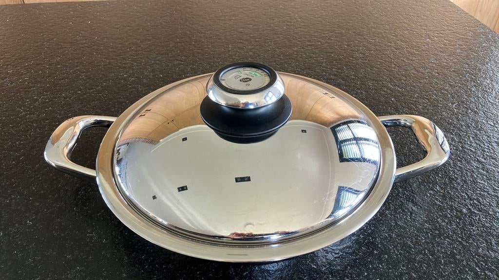 AMC premium griddle pan, Ophalen of Verzenden, Zo goed als nieuw, Gietijzer, Koekenpan of Braadpan