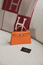 Hermès Mini Kelly 20 Orange Phw Epsom, Sieraden, Tassen en Uiterlijk, Tassen | Damestassen, Ophalen of Verzenden, Nieuw, Oranje