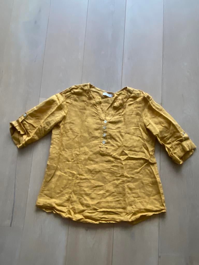 Paprika maat 1 L linnen, Ophalen of Verzenden, Zo goed als nieuw, Maat 42/44 (L), Geel