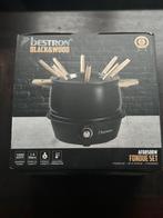 Fondue set - Black & Wood - 1500W-8 personen, Ophalen, Zo goed als nieuw, Elektrisch, Fondueset