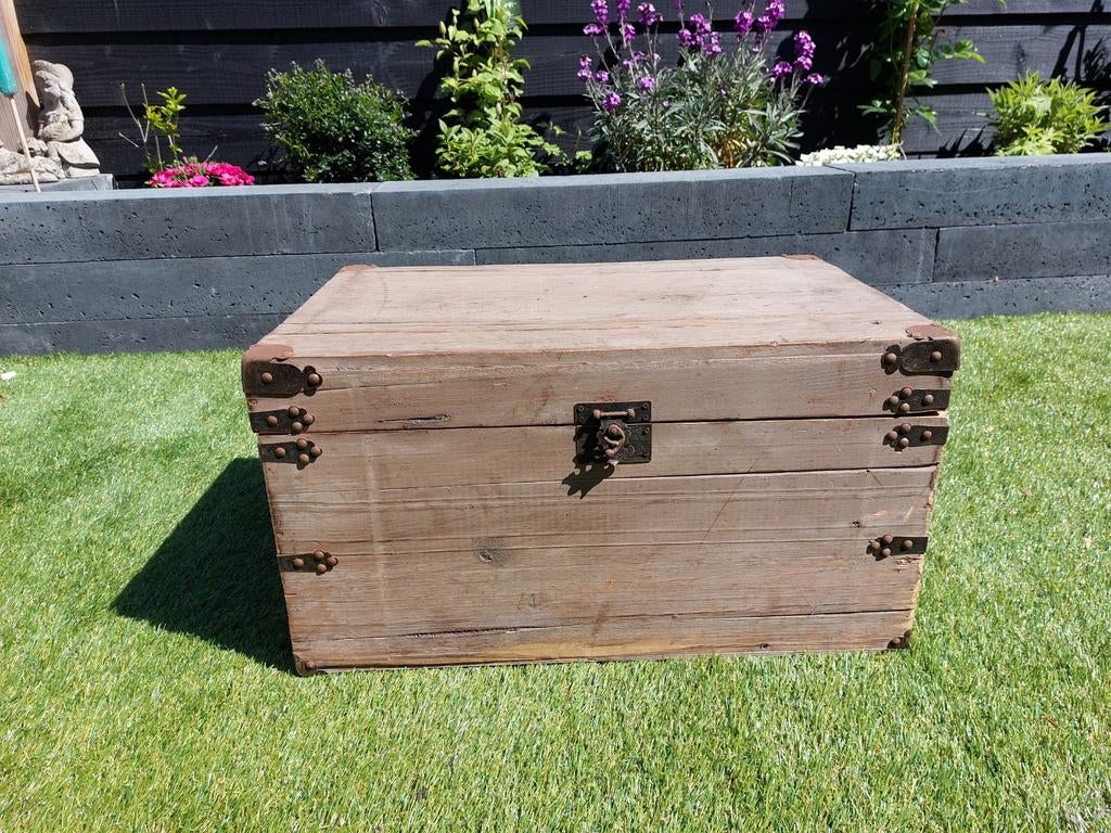 Houten kist, Ophalen, 50 tot 100 cm, Minder dan 50 cm, Minder dan 50 cm