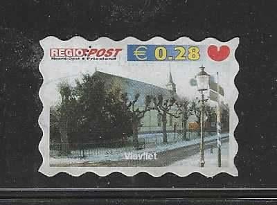 REGIOPOST - HERVORMDE KERK VISVLIET - 28 BLAUW+POMPEBLED, Ophalen of Verzenden, Na 1940, Gestempeld