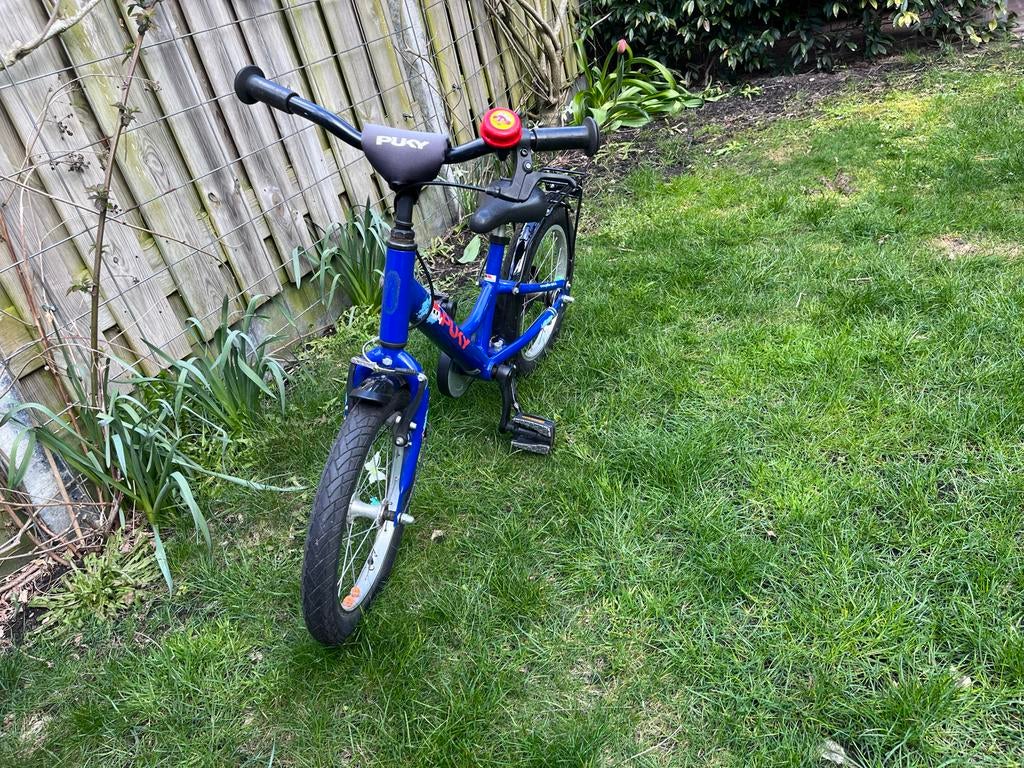 Pucky youke 16 inch piratenfiets - Blauw met helm, Ophalen, Gebruikt, 16 tot 20 inch