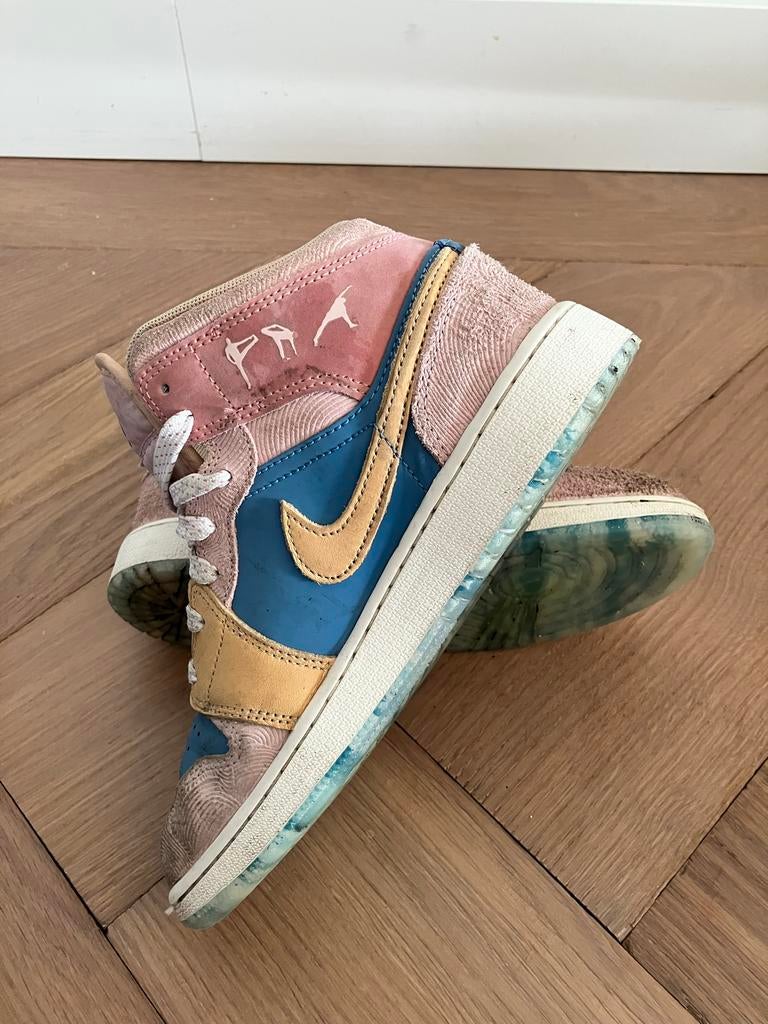 Nike Air Jordan 1 Mid Zen sneakers - Maat 37,5, Ophalen of Verzenden, Gedragen, Overige kleuren, Sneakers of Gympen