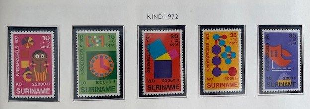 1972 Kinderzegels - Kinderspelen 5x, Postzegels en Munten, Postzegels | Suriname, Ophalen of Verzenden, Postfris