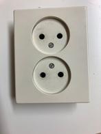 7x dubbele contactdoos - inbouw (ook per stuk te koop), Ophalen of Verzenden, Gebruikt, Stopcontact