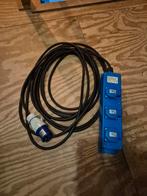 Stroomkabel 10 meter met 3-weg stekkerdoos 3680W, Ophalen of Verzenden, Zo goed als nieuw