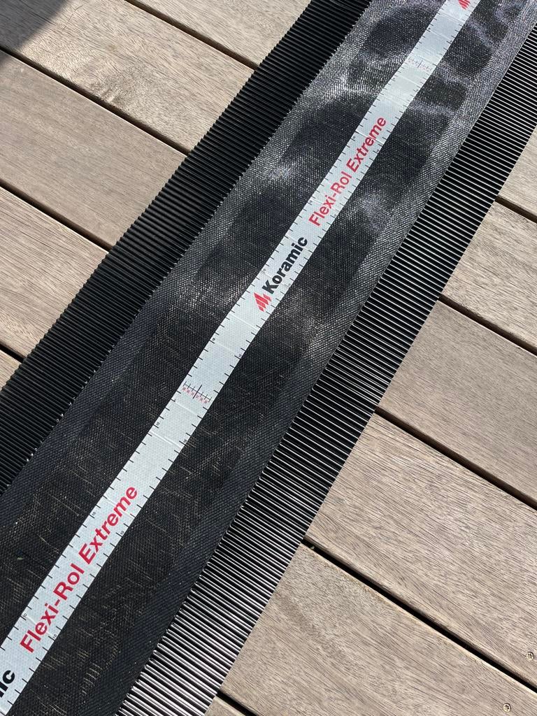Koramic Flexi-Rol Extreme Zwarte Ondervorst 3 meter, Ophalen, Overige materialen, Zwart, Overige typen