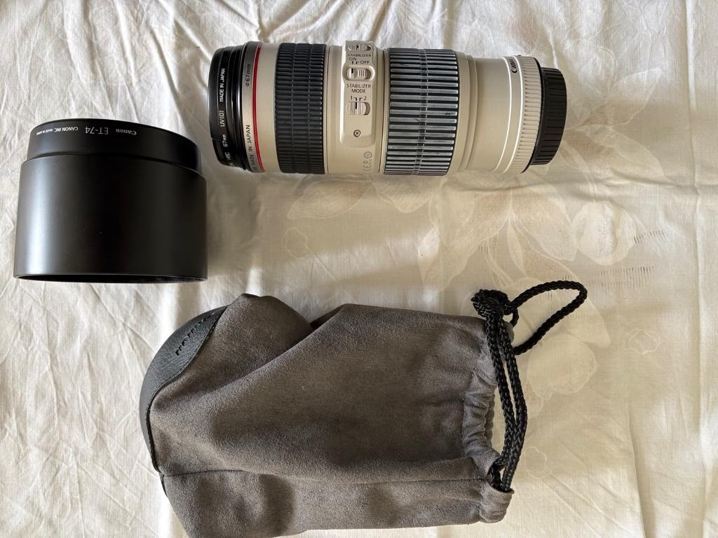 Canon EF 70 - 200mm f4L IS USM met originele verpakking, Ophalen of Verzenden, Zo goed als nieuw, Telelens, Zoom