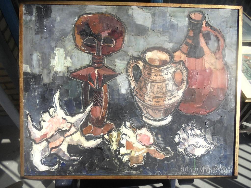 haagse school olieverf linnen stahlecker afrika vruchten, Ophalen of Verzenden