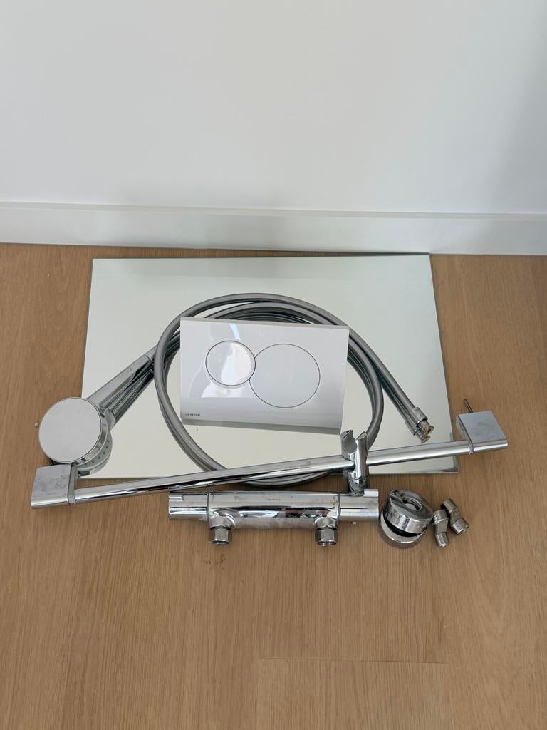 Complete Hansgrohe Crometta doucheset met thermostaatkraan, Doe-het-zelf en Verbouw, Ophalen, Zo goed als nieuw, Chroom, Douche