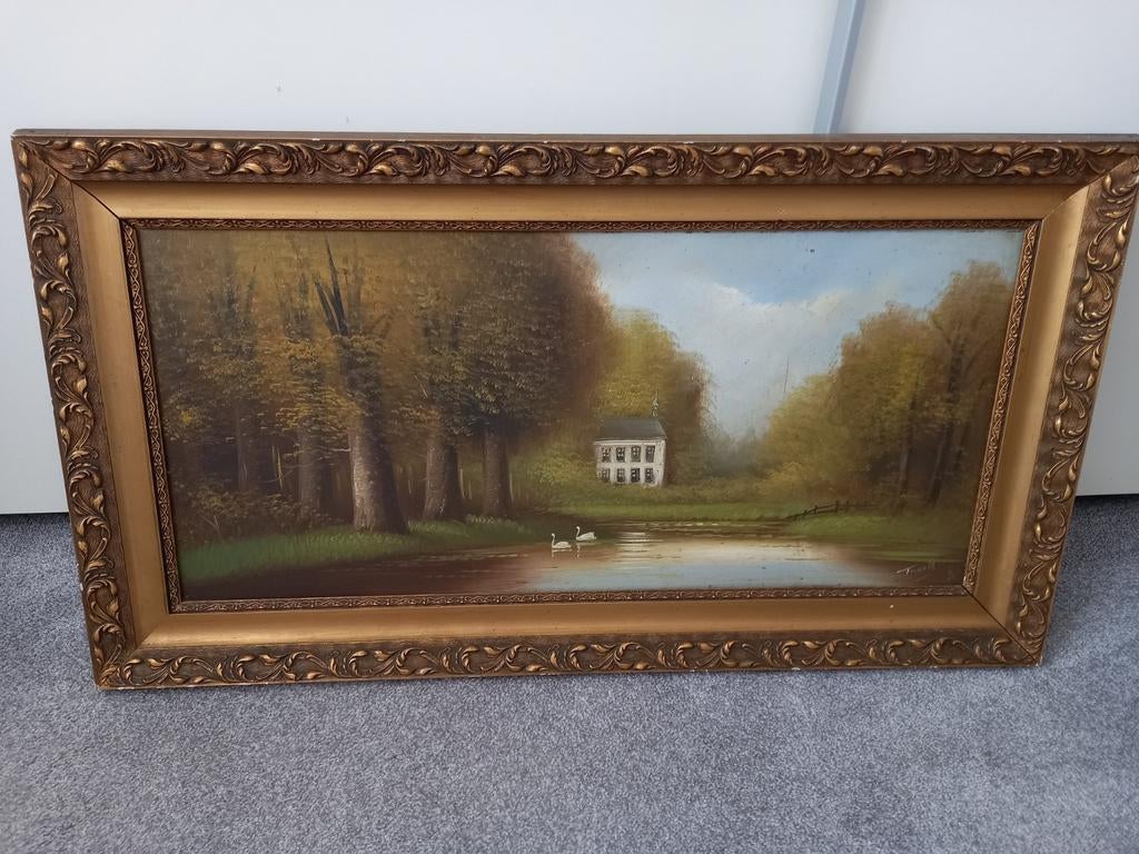 Schilderij met lijst Ongeveer 90 bij 50 ., Ophalen