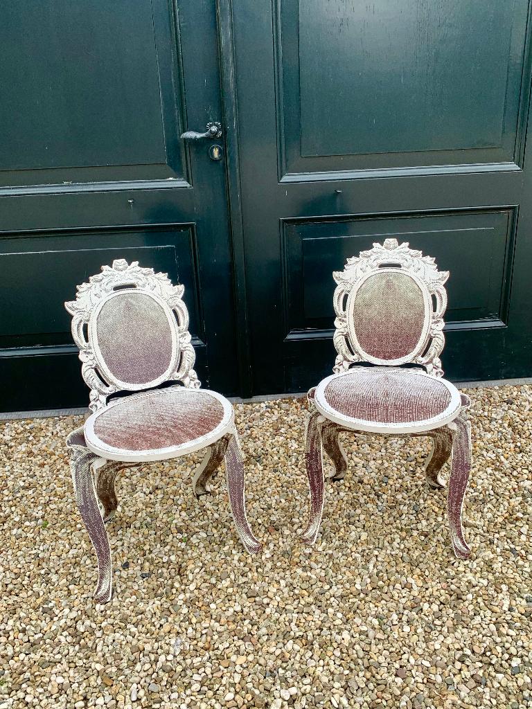 Twee Madame de Pompadour klapstoelen, Ophalen, Gebruikt, Twee, Overige kleuren