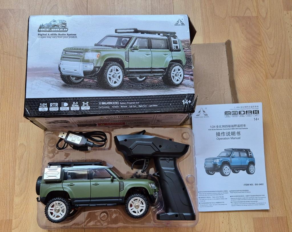Gloednieuwe RC Land Rover Defender, direct uit de doos!, Hobby en Vrije tijd, Modelauto's | 1:24, Ophalen of Verzenden, Nieuw