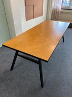 Tafel Hout + Stalen frame, Huis en Inrichting, Tafels | Eettafels, Ophalen, Zo goed als nieuw, Vijf personen of meer, Rechthoekig