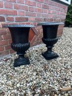 Franse gietijzeren tuinvazen + gratis kleine variant, Ophalen, Gebruikt