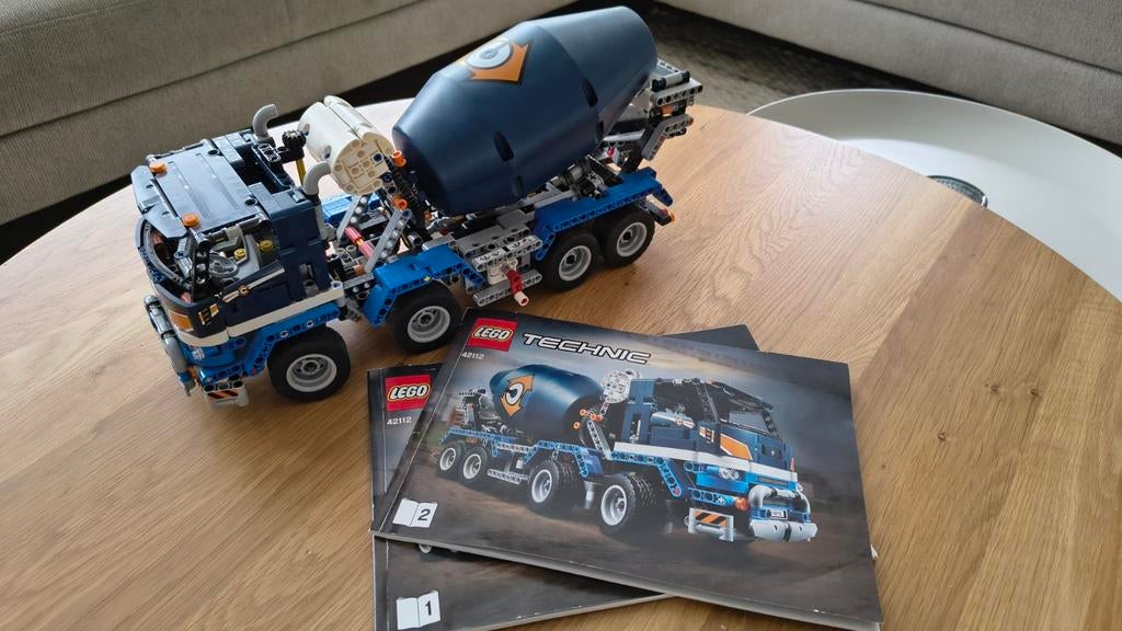 LEGO Technic 42112 Betonmixer – Compleet met boekjes, Lego, Ophalen of Verzenden, Zo goed als nieuw, Compleet
