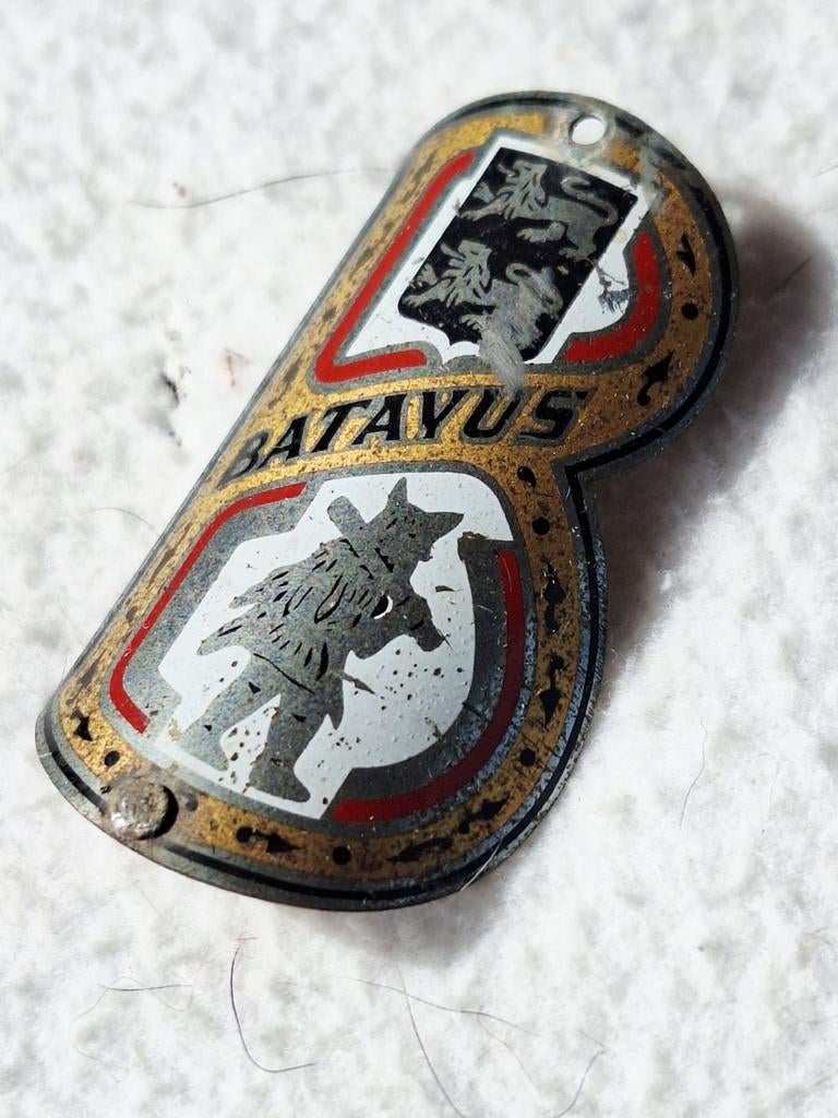 Batavus merk logo  fietsplaatje, Ophalen of Verzenden, Gebruikt