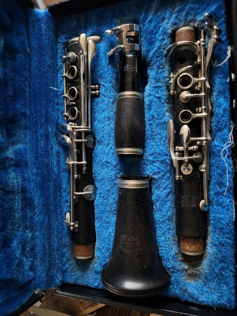 Bes klarinet B&H London, Muziek en Instrumenten, Blaasinstrumenten | Klarinetten, Bes-klarinet, Gebruikt, Ophalen of Verzenden