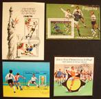 - 698 - 4 Blokjes met Voetbal., Verzenden, Gestempeld, Sport