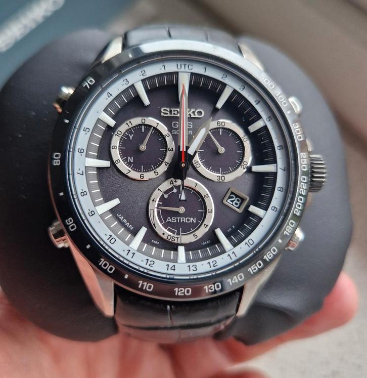 Seiko Astron Solar GPS SBXB015 heren horloge met saffierglas, Sieraden, Tassen en Uiterlijk, Horloges | Heren, Gebruikt, Polshorloge