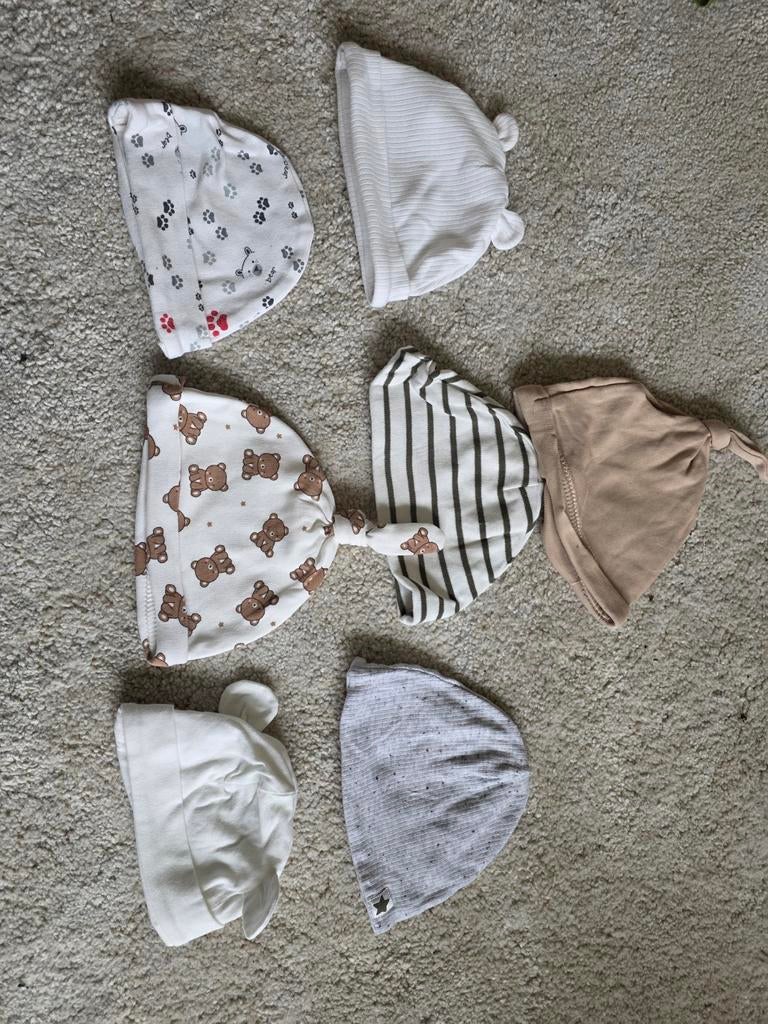 Babymutsjes set - Diverse maten en stijlen, Kinderen en Baby's, Babykleding | Mutsen, Sjaals en Wanten, Maat 50, Gebruikt, Jongetje of Meisje