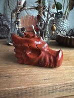 Draken schedel van rode jaspis - 9x5x6 cm, Ophalen of Verzenden, Mineraal