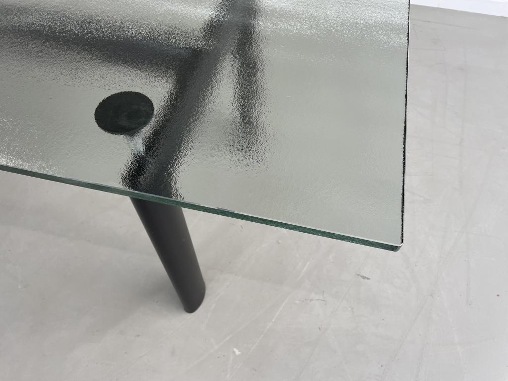 2x Cassina Le Corbusier LC6 Tafel Froasted Glas - Zwart, Niet ingevuld, 50 tot 100 cm, Niet ingevuld, Ophalen of Verzenden