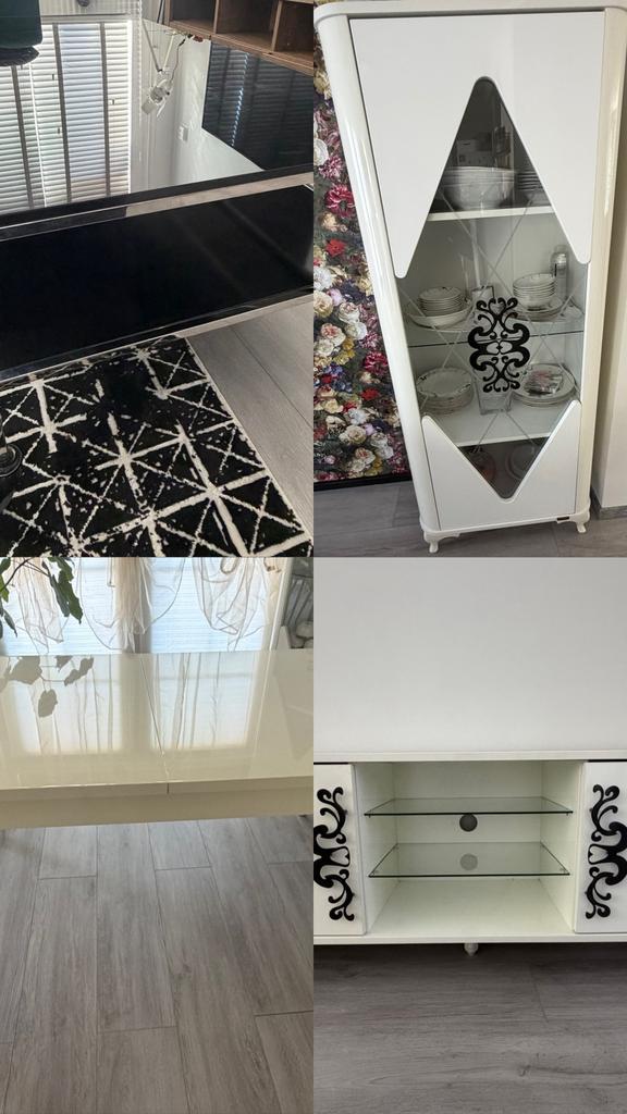 Zsm ophale. Eettafel, salontafel, vitrine kast 2x, tv meubel, Huis en Inrichting, Complete inboedels, Ophalen