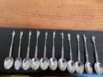 11 Antieke zilveren Apostel lepeltjes begin 1900, Ophalen of Verzenden
