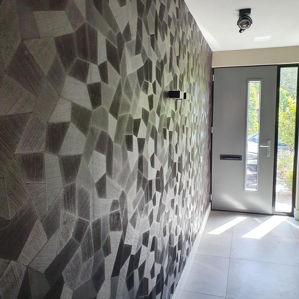Professioneel Behangwerk, Huis en Inrichting, Ophalen of Verzenden, 25 tot 50 m², Grijs, Modern, Geometrisch, Natuurlijk