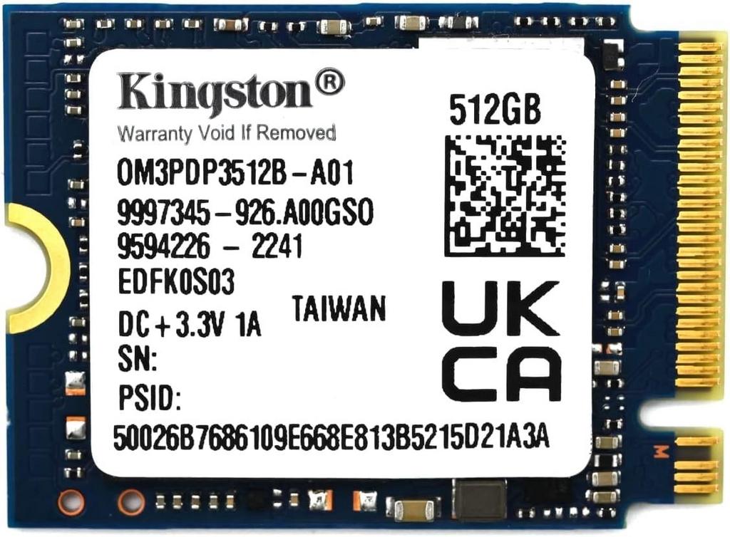 Originele Steam Deck OLED Kingston 512GB NVMe M.2 2230 SSD, Intern, Kingston, SSD, Ophalen of Verzenden