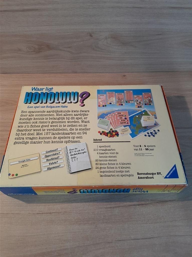 Waar ligt Honolulu - s5976, Hobby en Vrije tijd, Gezelschapsspellen | Bordspellen, Ophalen of Verzenden, Zo goed als nieuw