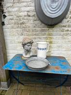 Franse tuintafel,blauw vintage,brocant,tuin, Ophalen